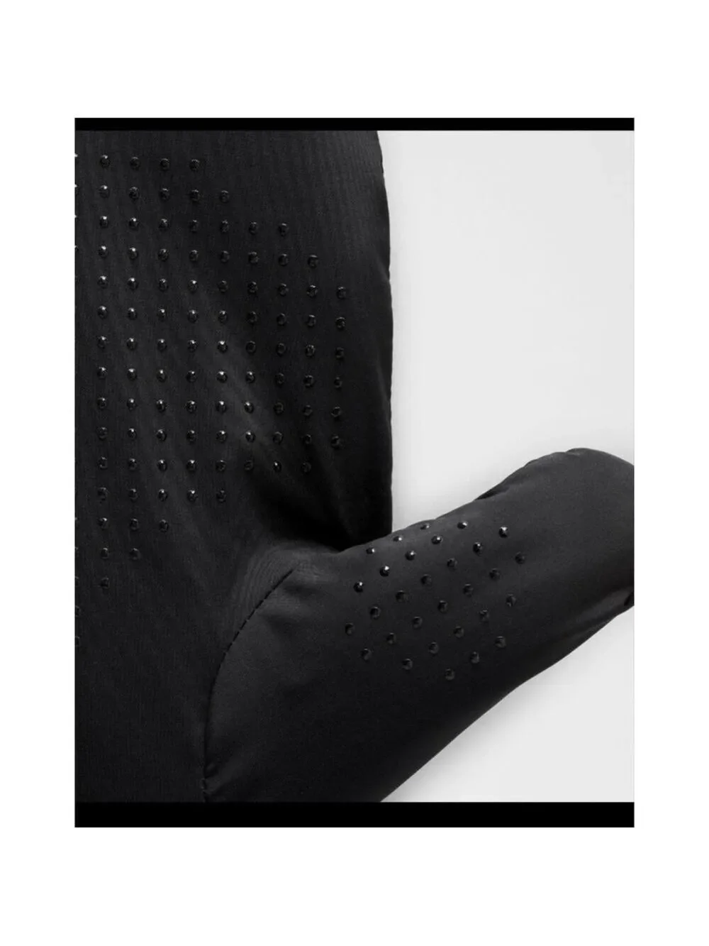Women's Lululemon Boucle Fleece Lined Mittens Black/Light Ivory, Sz XL